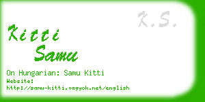 kitti samu business card